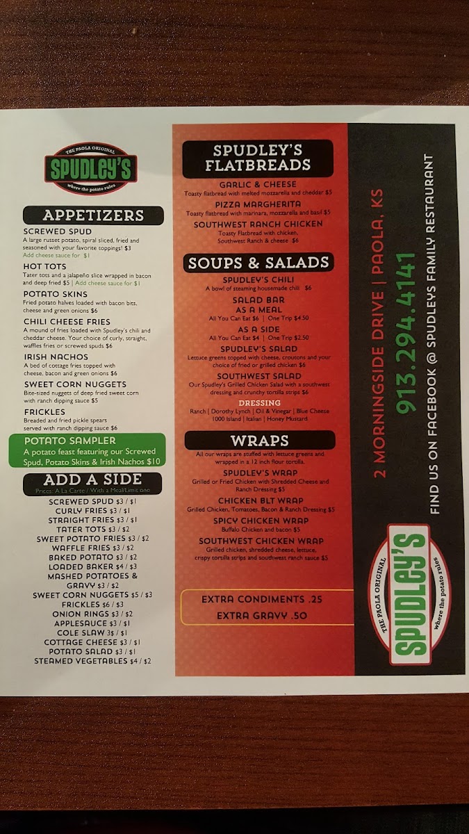 Menu Spudley's Family Restaurant-3