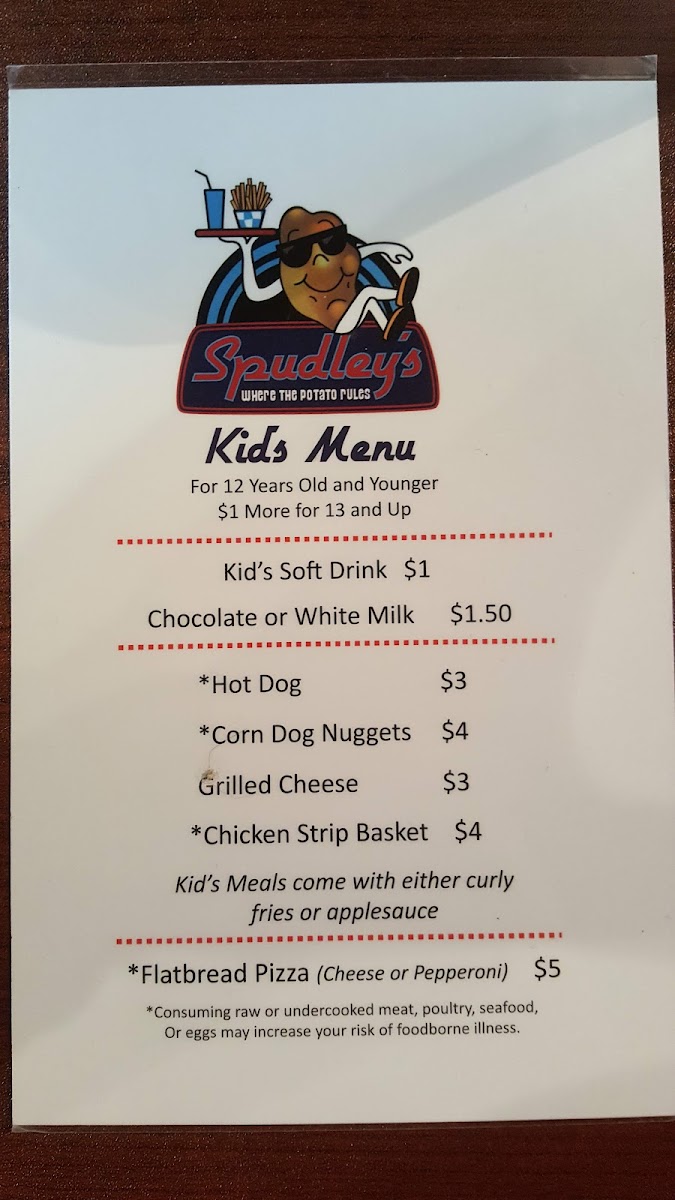 Menu Spudley's Family Restaurant-4
